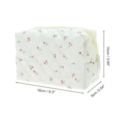 Unique Bargains Cherry Makeup Bag White 1 Pc
