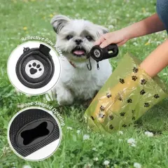 Dog Poop Bag Holder for Leash Doggie Waste Bag Dispenser Puppy Potty Carrier Small Doggy Zipper Pouch