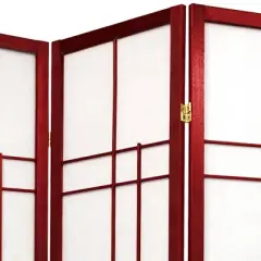 4 ft. Tall Eudes Shoji Screen - Rosewood (4 Panels)