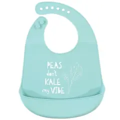 Hudson Baby Infant Silicone Bibs 2pk, Kale, One Size