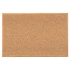 2' x 3' Natural Cork Bulletin Board with Wood Frame - Ghent