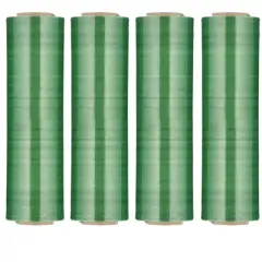 PSBM 4 Rolls, Tinted Green, 18 in. x 1500 Ft. 80 Gauge, Cast Hand Pallet Stretch Wrap