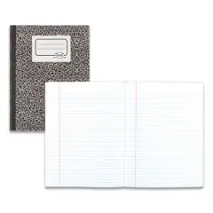 National Composition Book, Medium/College Rule, Black Marble Cover, (80) 11 x 8.38 Sheets