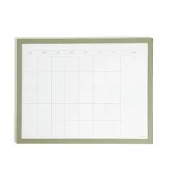 U Brands 17"x22" Modern Wall Organizer Dry Erase Calendar Forest Fog: Magnetic Whiteboard Calendar for Wall with Mounting Hardware