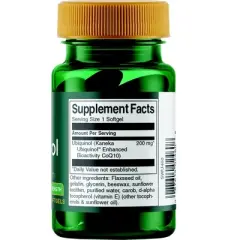 Swanson Dietary Supplements Maximum Strength Ubiquinol 200 mg Softgel 30ct