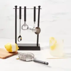 5pc Stainless Steel Bar Tool Set Black - Threshold&trade;