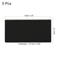 Unique Bargains Anodized Aluminium Durable Scratch Resistant Waterproof Name Plate 5 Pcs