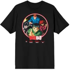 Yu Yu Hakusho Character Circle Men's Short Sleeve Shirt & Sleep Shorts Set