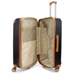 19V69 ITALIA Vintage Expandable Hardside Checked 3pc Luggage Set