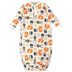Hudson Baby Infant Boy Fleece Gowns, Forest