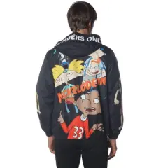 Members Only Men's Hey Arnold Nickelodeon Windbreaker Jacket