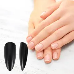 Unique Bargains Women's Fashion Fake Nails Black 120-pieces Per Set