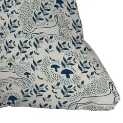 26"x26" Deny Designs Gyaneshwari Dave Moon Bunny Square Outdoor Throw Pillow Off-White