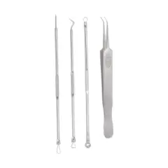 Unique Bargains Thread Pimple Extractor Kit Silver Tone 1 Set