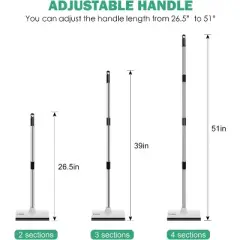 SetSail Floor Scrub Brush with 51-Inch Long Adjustable Handle 2 in 1 Scrape Brush