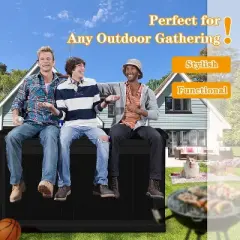 BI&SEA 230 Gallon Waterproof Deck Box-248,Lockable Resin Storage Box for Patio Furniture Cushions Garden Tools and Outdoor Delivery Storage