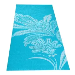 Tone Fitness Floral Yoga Mat - Blue(5mm)