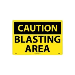 National Marker Blasting Area 14X20 .040 Aluminum Caution Sign C663AC