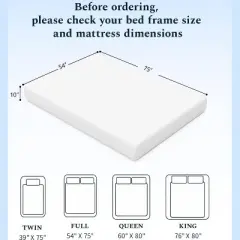 Vipbear Memory Foam Mattress with Tencel Cover Premier Cooling Green Tea/Gel