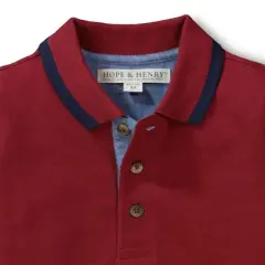 Hope & Henry Boys' Short Sleeve Pique Polo, Infant