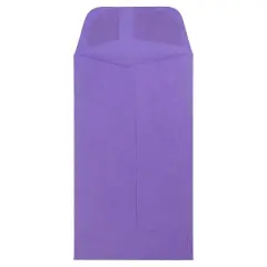 JAM Paper Brite Hue #5 1/2 Coin Envelopes 3 1/8 X 5 1/2 50 per pack Violet Purple: Money Envelopes, Recycled Content