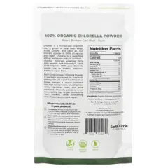Earth Circle Organics 100% Organic Chlorella Powder, 4 oz (113.4 g)