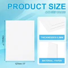 Unique Bargains Sturdy Chipboard Sheets for Book Binding Cover 10 Pcs