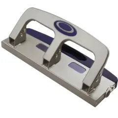 Officemate 3-Hole Punch with Pull Out Chip Drawer, 20 Sheets, Metallic Silver