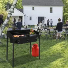 Winado 3 Burner 225,000 BTU Outdoor Gas Propane Stove With Windpanel And Carrying Bag