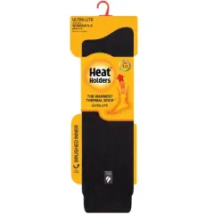 Heat Holders Ultra Lite Women's Ultra Liteite Holly Solid Long Sock  Black Us 5-9| Size Women's 5-9 - Black