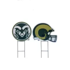 NCAA Colorado State Rams 2pk Logo and Helmet Garden Stake Set