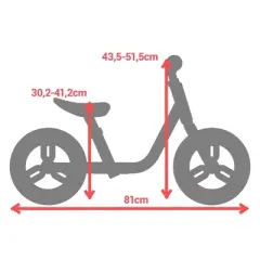 Decathlon Btwin Kids Balance Bike Runride 500 Black 10 inch 2-4 years