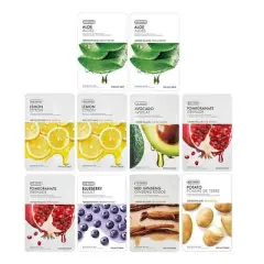 The Face Shop Real Nature 5-Day Hydration & Soothing Set (5 piece sheet mask variety pack to replenish skin moisture)