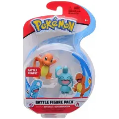 Jazwares, Inc. Pokemon 2 Inch Battle Figure Pack | Wynaut vs. Charmander