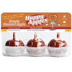 Happy Apples Simply Caramel Apples - 10.5oz/3ct