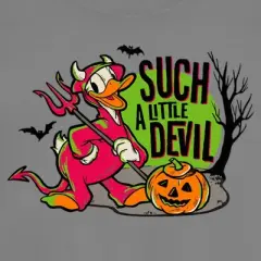 Junior's Mickey & Friends Halloween Donald Duck Such a Little Devil T-Shirt