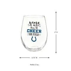 Evergreen Indianapolis Colts, 17oz Boxed Stemless Wine