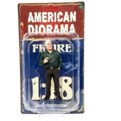 Mechanics, Customer and a Dog 5 piece Figurine Set for 1/18 Scale Models by American Diorama