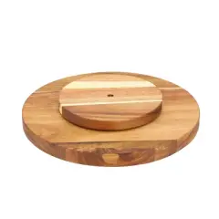 MegaChef 10 Inch Acacia Wood Lazy Susan Tray
