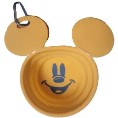 Disney Parks Mickey Mouse Portable Pet Bowl Orange
