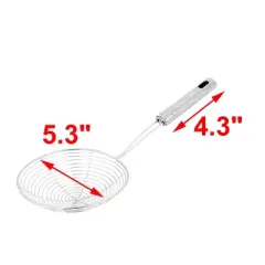 Unique Bargains Kitchen Stainless Steel Spiral Noodles Food Mesh Strainer Silver Tone 5.3" Dia