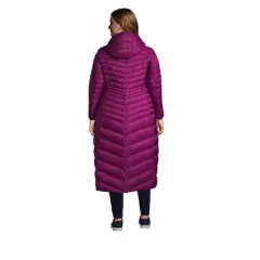 Lands' End Women's Plus Size Wanderweight Ultralight Packable Maxi Down Coat