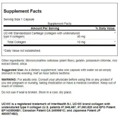 Swanson Uc-Ii Standardized Collagen 40 mg 60 Caps