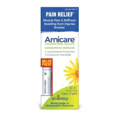 Arnicare Cream/MDT Value Pack by Boiron Homeopathic Medicine For Pain Relief  -  2.5 oz + 80 Cream + Pellet