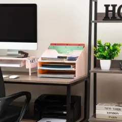 Mind Reader Desktop Organizer Vertical File Holder Plastic