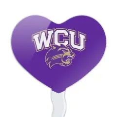 Western Carolina Primary Logo Heart Love Cupcake Picks Toppers Decoration Set of 6
