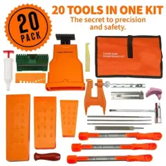 MeasuPro Store Chainsaw Sharpening Kit - 20-Piece Set with Handy Storage Bag