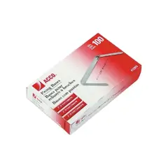 Acco Standard Two-Piece Paper Fasteners 2" Capacity 2 3/4" Center Silver 100/Box 12993