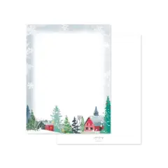 Paper Frenzy Winter Wonderland Holiday Letterhead Paper Pack of 75