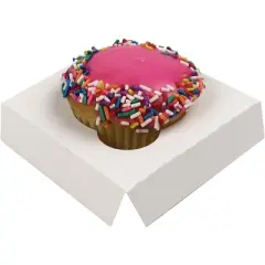 O'Creme Insert Only with White Top and Bottom for Holding 1 Cupcake in a 4 Inch x 4 Inch Cake Box - Pack of 200